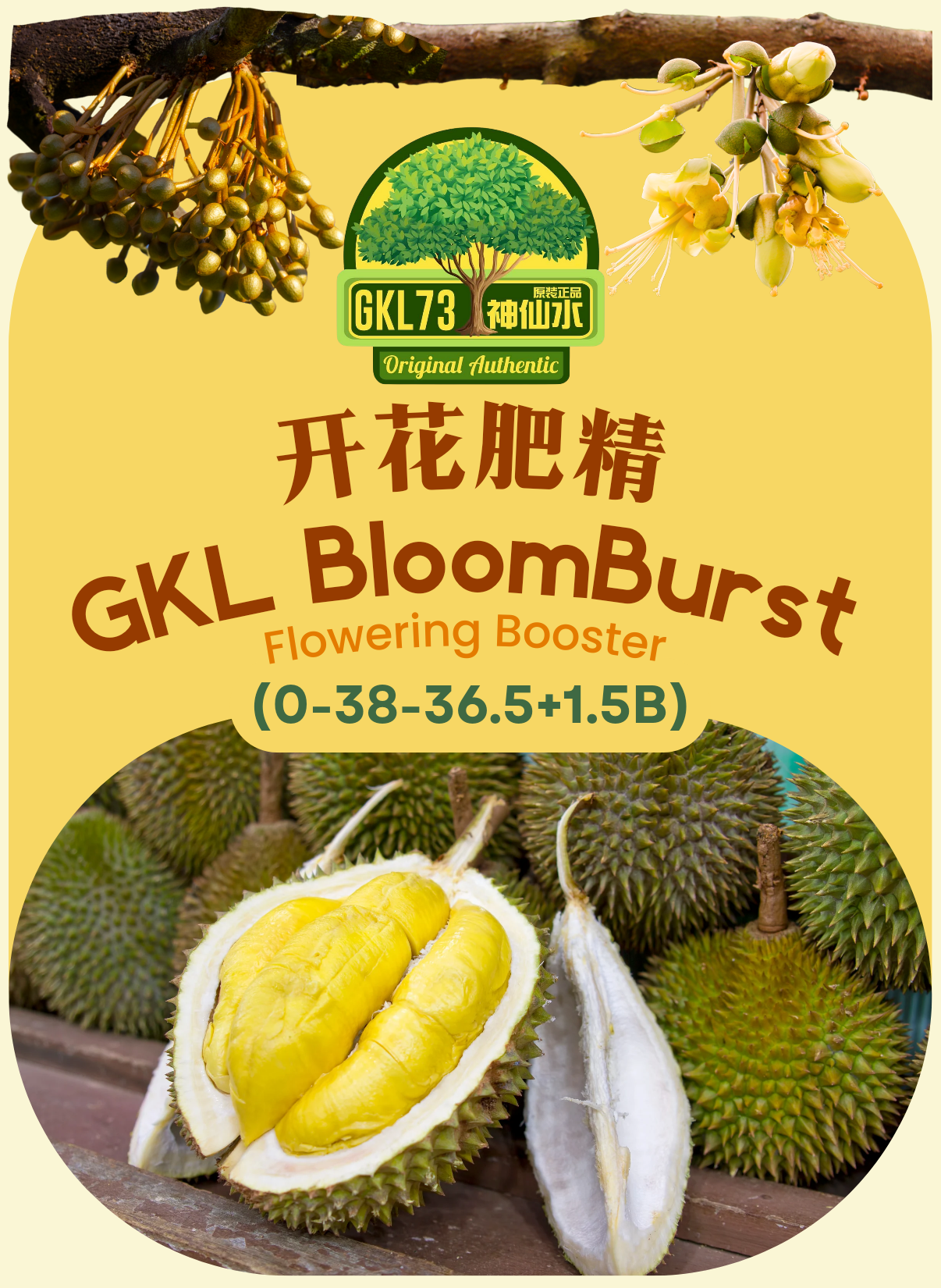 GKL BLOOMBURST (0-38-36+1.5B) 开花肥精 Flowering Booster